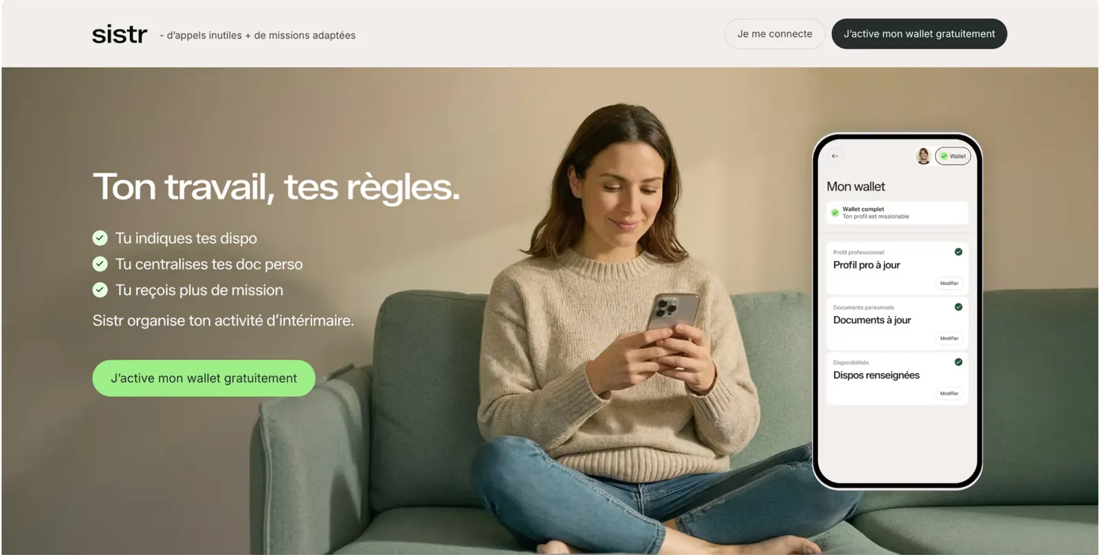 Capture d'écran du projet SISTR